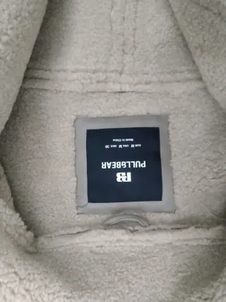 Chaqueta ante y borreguito beige