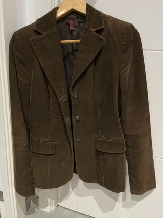 Chaqueta americana pana mujer marrón