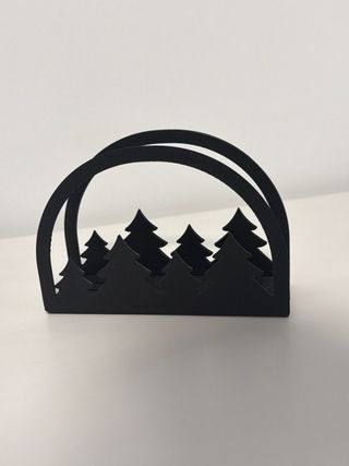 Porta tovaglioli stampa 3D alberi nero