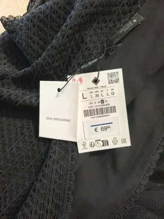 Falda Zara Negra Tul