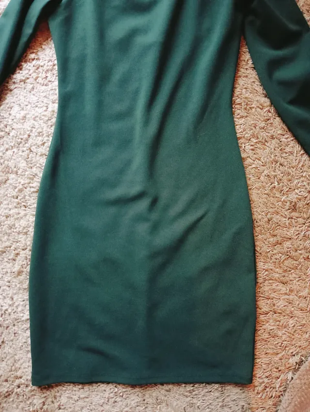 Vestido verde de manga larga Talla S