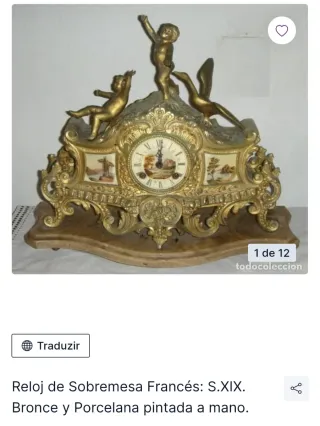 Reloj de sobremesa siglo XIX