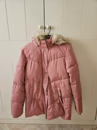 Plumífero rosa con capucha Talla M