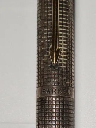 Pluma Parker años 50 de plata y oro 14k.