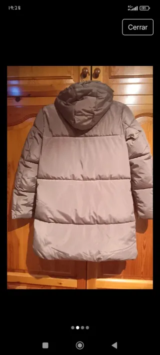 Abrigo acolchado beige