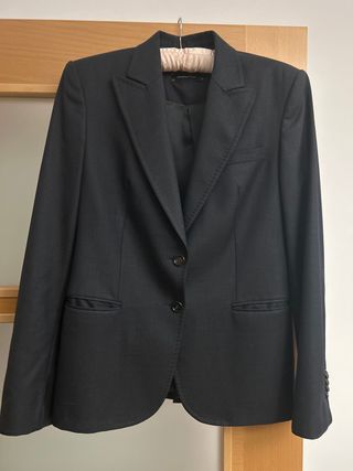 Americana Massimo Dutti Talla 42 Negra