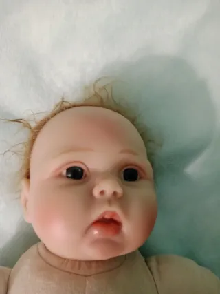 Muñeco Reborn Bebé Pelo Rubio,marca , NPK