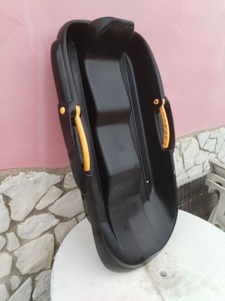 Slittino Bob Nero con Maniglie Gialle