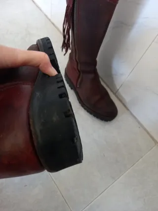 Botas altas de piel artesanas