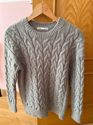 Jersey Lefties Gris Punto Trenzado Talla XL