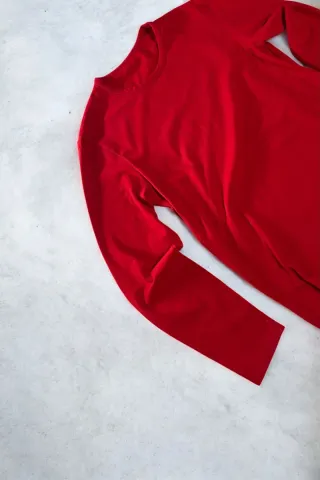 Maglione rosso cotone taglia L