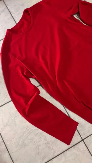 Maglione rosso cotone taglia L