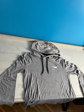 Sudadera Hollister gris con logo