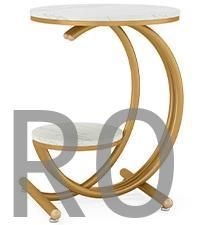 Tavolo ausiliario rotondo in marmo