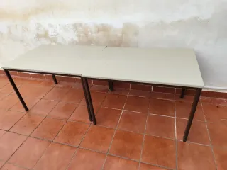 2 Tavoli Scolastici Beige in Metallo