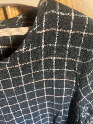 Vestido cuadros negro y rosa