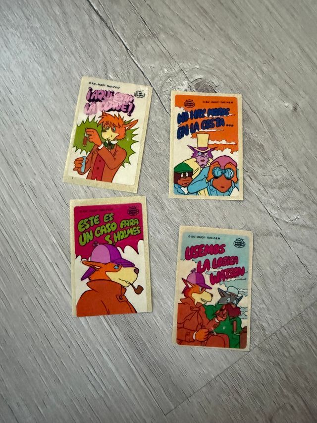 4 Cromos Sherlock Holmes Chicle