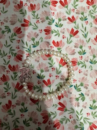 Pulsera Tous Oso Plata y Perlas