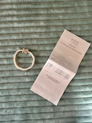 Pulsera Tous Oso Plata y Perlas