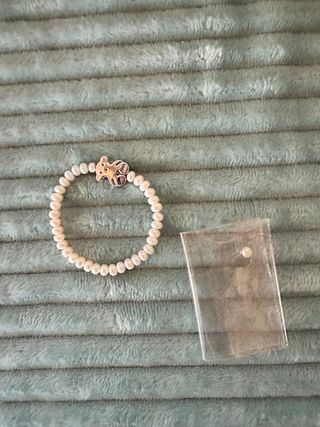 Pulsera Tous Oso Plata y Perlas