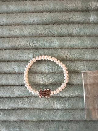 Pulsera Tous Oso Plata y Perlas