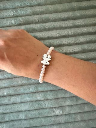 Pulsera Tous Oso Plata y Perlas