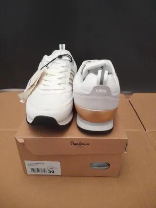 Zapatillas Pepe Jeans Blancas y Doradas Talla 39