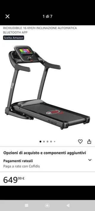 Tapis Roulant FP-TECH Elettrico 10 Monitor