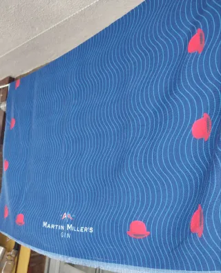 Juego 2 pañuelos cuello/fular azul / rojo y azul