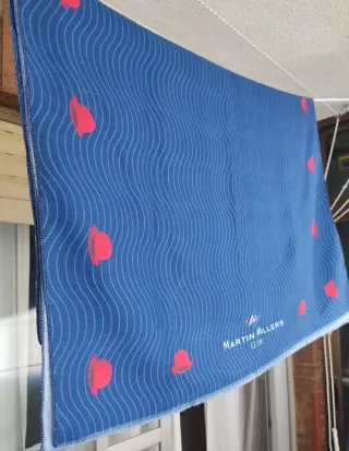 Juego 2 pañuelos cuello/fular azul / rojo y azul