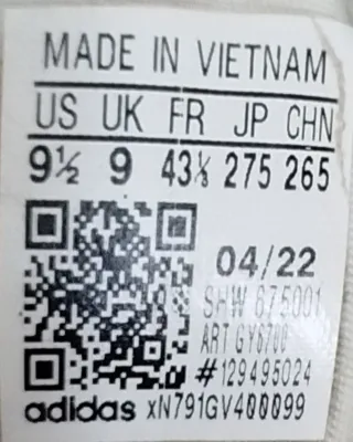 Zapatillas Adidas Blancas/Gris Talla 43