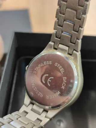 Reloj Gesidun Cuarzo Plata Negro