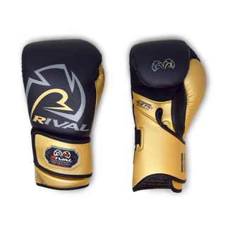Guantes Boxeo Rival RB100 Negro/Dorado