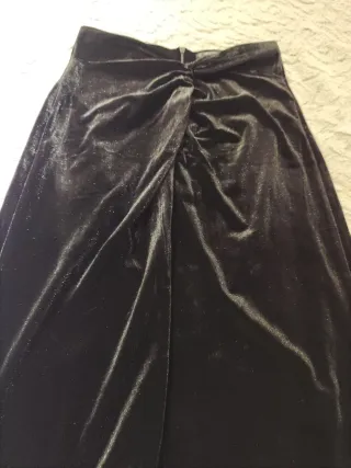Falda larga negra terciopelo