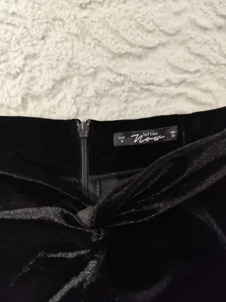 Falda larga negra terciopelo