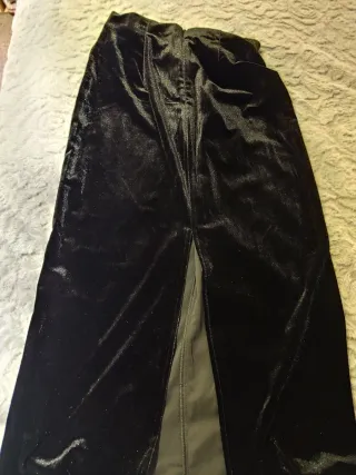 Falda larga negra terciopelo