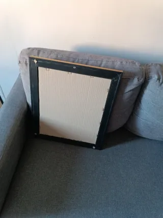 Espejo decorativo dorado y verde