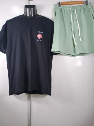 Conjunto Casa Sport Talla XL Negro/Menta