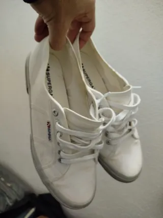 Zapatillas Superga Lona Blancas Talla 42