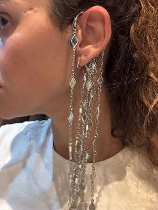 Pendientes Earcuffs Plateados AXÉ MATERIA