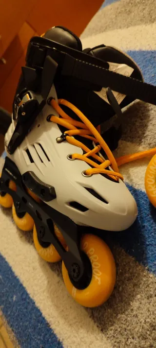 Patines en línea Oxelo talla 42 blancos y negros