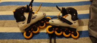 Patines en línea Oxelo talla 42 blancos y negros