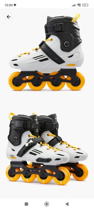 Patines en línea Oxelo talla 42 blancos y negros