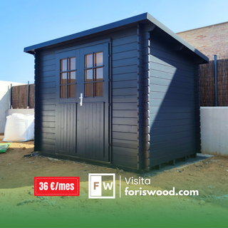 Caseta jardín 5,8 m2 + suelo y extras