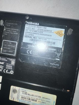 Portatile Toshiba Portege R830 Nero