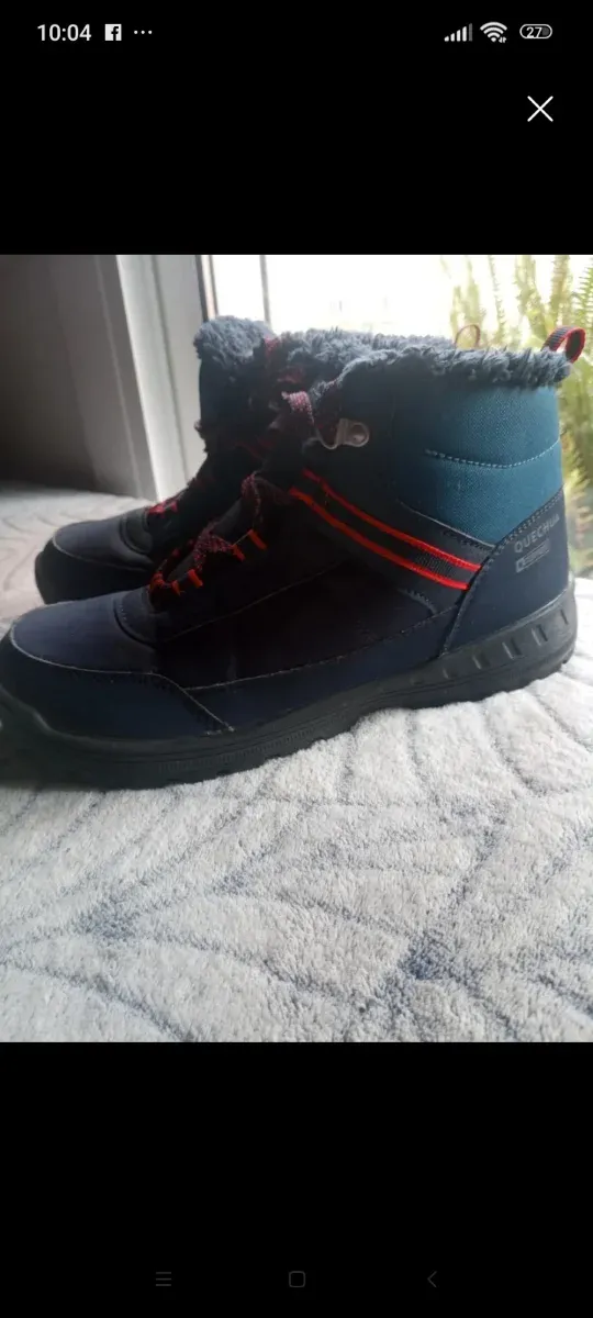 Botas trekking, Quechua Talla 38 Azul/Rojo