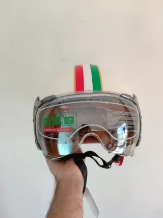 Casco Moto Jet Retro Talla L Tricolor Unisex