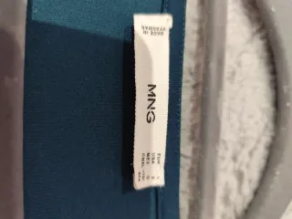 Vestido verde azulado manga larga talla L