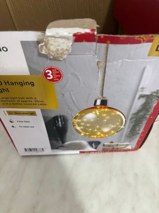 Palla luminosa decorativa oro trasparente