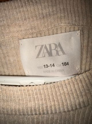 Vestido de lana Zara beige